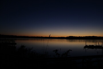 sunset over the river