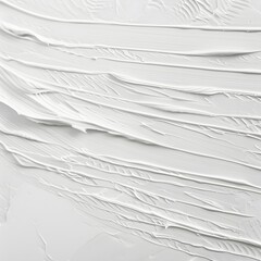 hite cosmetic cream texture with curved lines, closeup. The background is white and smooth. Generating AI