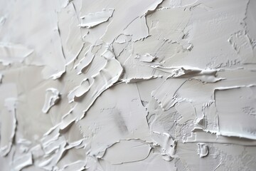 Obraz premium Capture the essence of minimalism with an abstract white art piece, focusing on sleek lines and subtle textures Convey simplicity through negative space and delicate brush strokes
