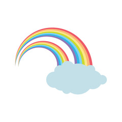 Rainbow illustration flat design