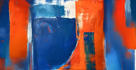 Abstract painting with bold colors and a striking composition, perfect for adding a touch of contemporary flair to any room