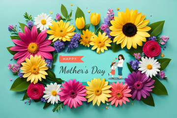 mothers day flower frame