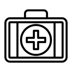 First aid kit Vector Line Icon Design