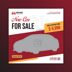 Car Sale Promotion Social Media Instagram Post Banner Template, Rent a car banner for social media post