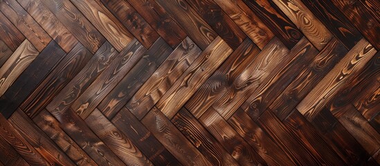 Detailed close-up view of a wooden floor showcasing an intricate and unique wood pattern