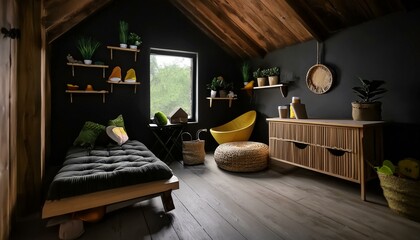 interior of a bedroom, table, interior, chair, room, furniture
