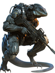 Fototapeta premium Iguana Cyborg Soldier