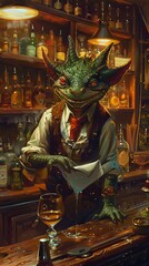 Kobold Bartender on Bar