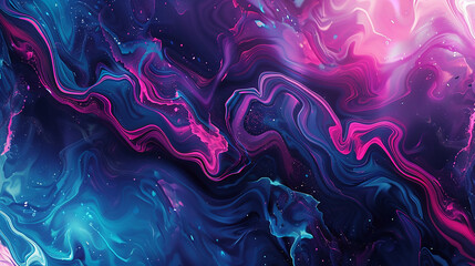 abstract Kinetic particle waves, with small, Neon wave lines, bokeh lights on abstract background for futuristic data transfer concept and colorful dots moving in wave-like patterns. 