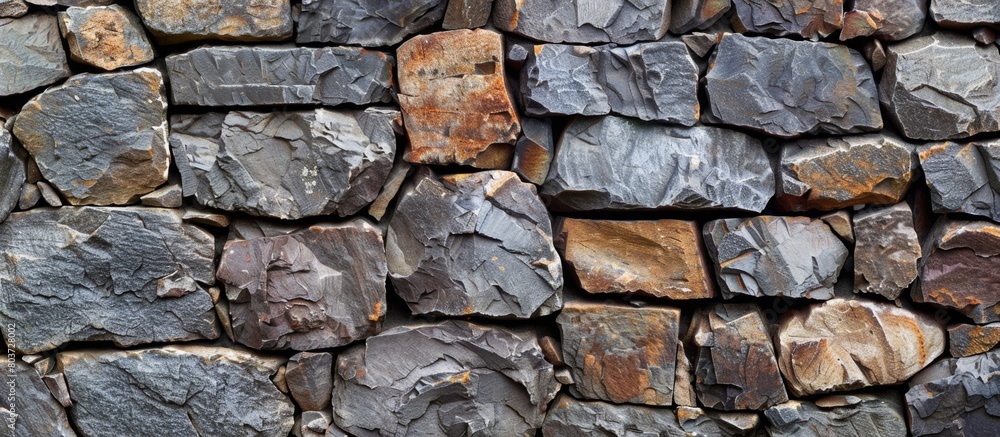 Poster a detailed close-up of a weathered stone wall with a distinct face intricately carved into the surfa
