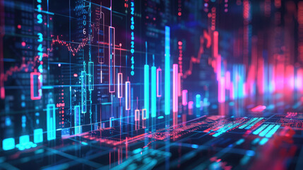 Obraz premium Financial Data Analysis background