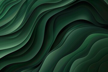 Fototapeta premium abstract green wavy background
