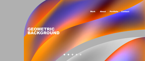 A colorful geometric background with a rainbow of colors including electric blue, amber, orange, and tints and shades forming a pattern of circles in a closeup shot