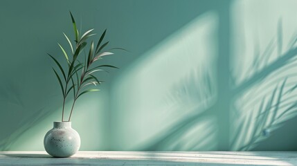 Serene plant arrangement in a minimalist setting