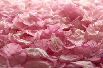 Soft pink peony flower petals background
