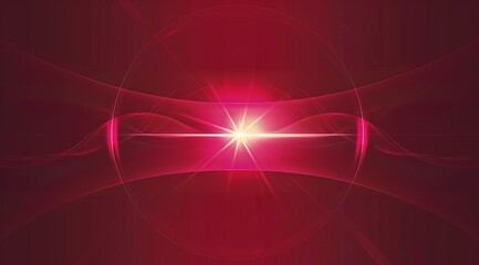 A flat vector background with a red gradient, featuring two light beams that meet in the center and blend into one bright color