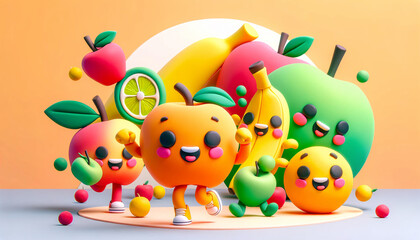 animated fruits and vegetables