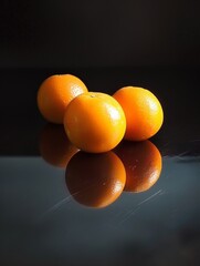 Vibrant oranges on a dark background