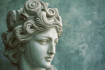 Detailed stone sculpture of a classical figure