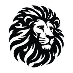 Lion head face logo vector illustration minimalist design template. also can use for t- shirt, emblem, tattoo and more