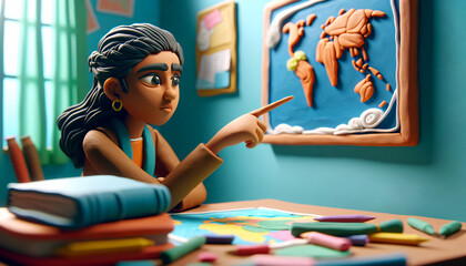 spectacular collection of plasticine characters, lifestyle concept