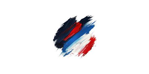 
Abstract red, blue and white brush strokes on a clean background