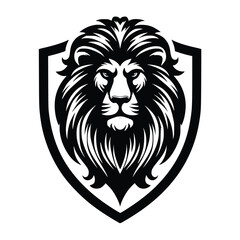 Lion head face logo vector illustration minimalist design template. also can use for t- shirt, emblem, tattoo and more