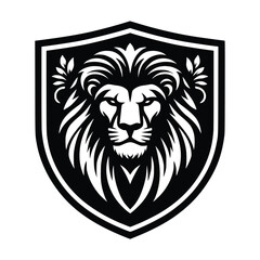 Lion head face logo vector illustration minimalist design template. also can use for t- shirt, emblem, tattoo and more