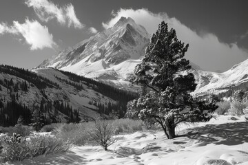Lone peak, silent guardian.