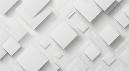 Abstract background with geometric white squares design template and copy space for text