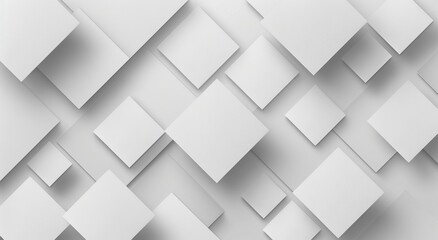 Abstract background with geometric white squares design template and copy space for text