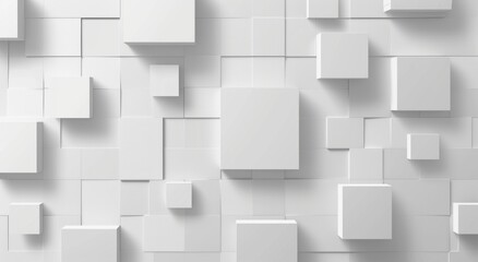 Obraz premium Abstract background with geometric white squares design template and copy space for text