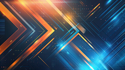 Abstract digital technology background with arrows