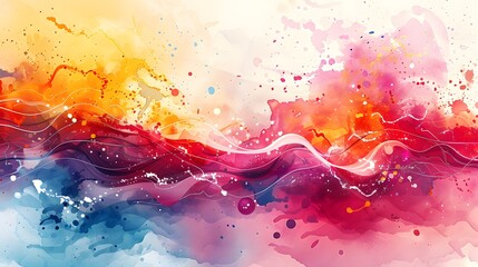Abstract Watercolor Background. Generative AI.