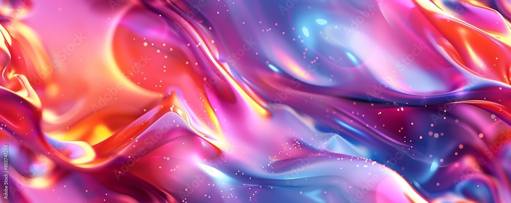 Poster capture attention with a mind-bending 3d-rendered piece, incorporating vibrant colors and surreal te