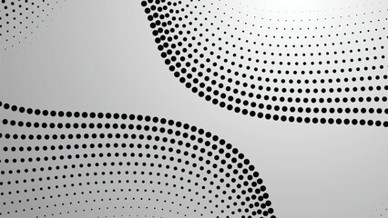 Black and white halftone dots pattern. abstract vector background