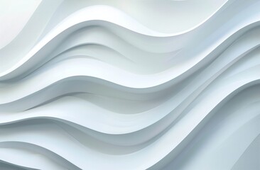 Abstract white background with curved lines and shadows, simple minimalist design for elegant presentation or packaging design template