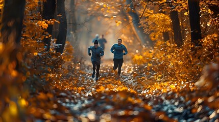 Nature's Embrace: Running in Autumn's Warmth