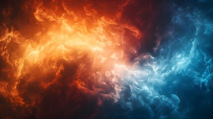 Celestial Symphony background , multicolored smoke puff cloud design elements