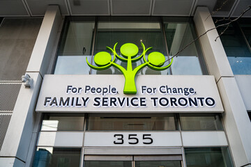 Naklejka premium Family Service Toronto building. Toronto, Canada - April 29, 2024.