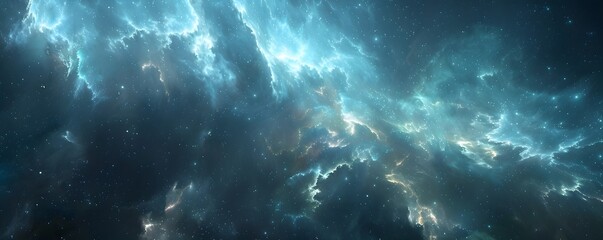 Fototapeta premium Illustration of a Cosmic Nebula in Deep Space