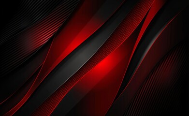 Red and black background with metallic lines and glow, sleek modern design for presentation or banner template