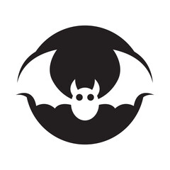 flying bat logo design flapping wings