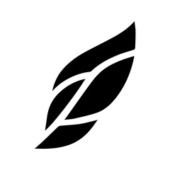 leaf icon black and white