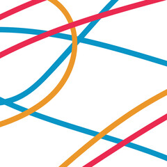 Graphic blue yellow red lines backdrop 