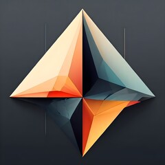 abstract origami paper