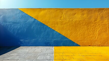 Saturated Color Composition with Clean Lines and Playful Aesthetic