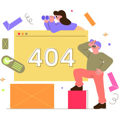 illustration of 404 not found