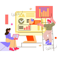 illustration of a person in the office