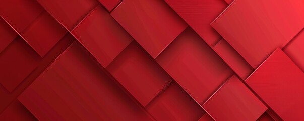Red background, red color blocks, simple and elegant, with geometric patterns in the middle of the screen, high resolution, high quality
